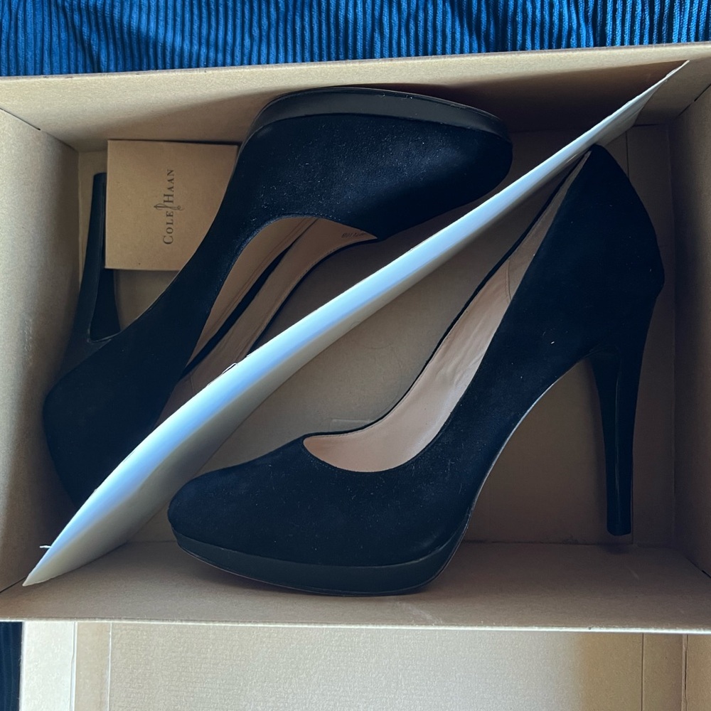 Cole Haan Chelsea High Pump Black Suede